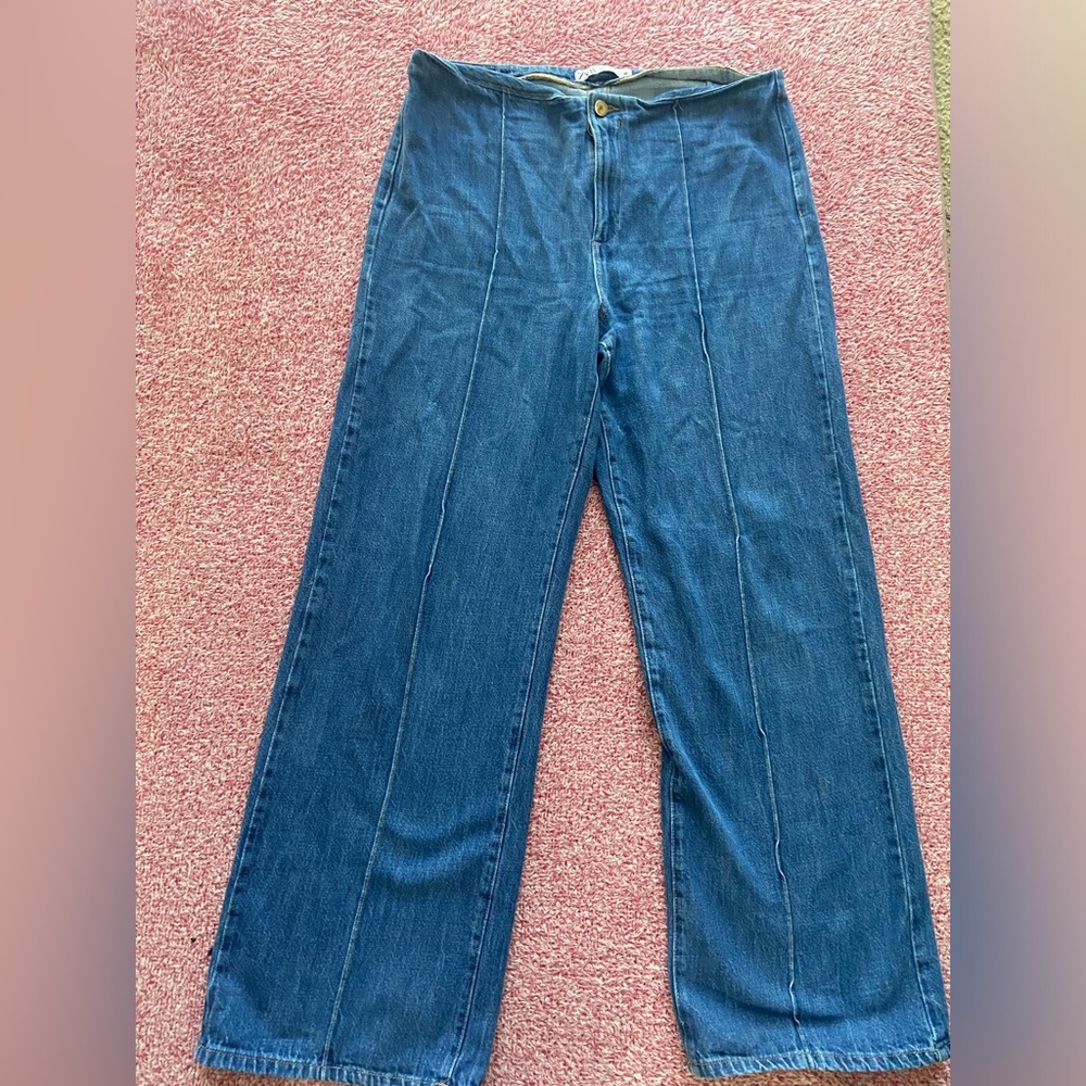 Classic Denim Wide-Leg Pants